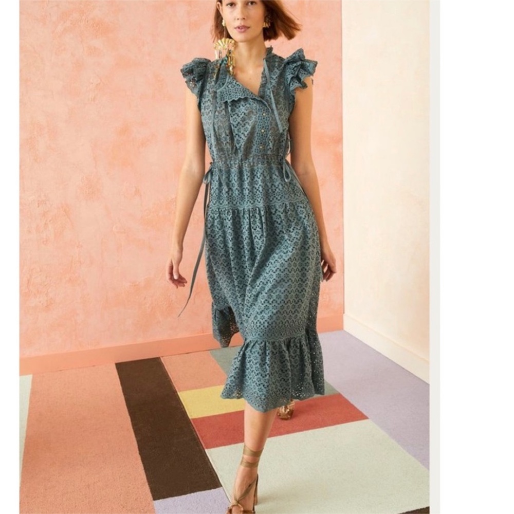 ULLA JOHNSON Lucille Runway Midi Dress Sz 6